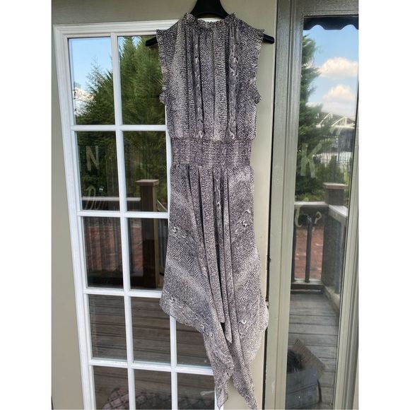 Sen BLACK SNAKE ASYMMETRICAL DRESS Size Medium, VIP RUNWAY DRESS, MSRP $1000+ - Picture 10 of 12